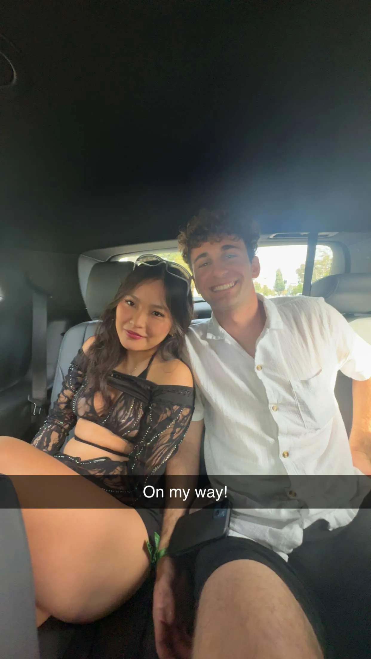 A candid moment of us laughing