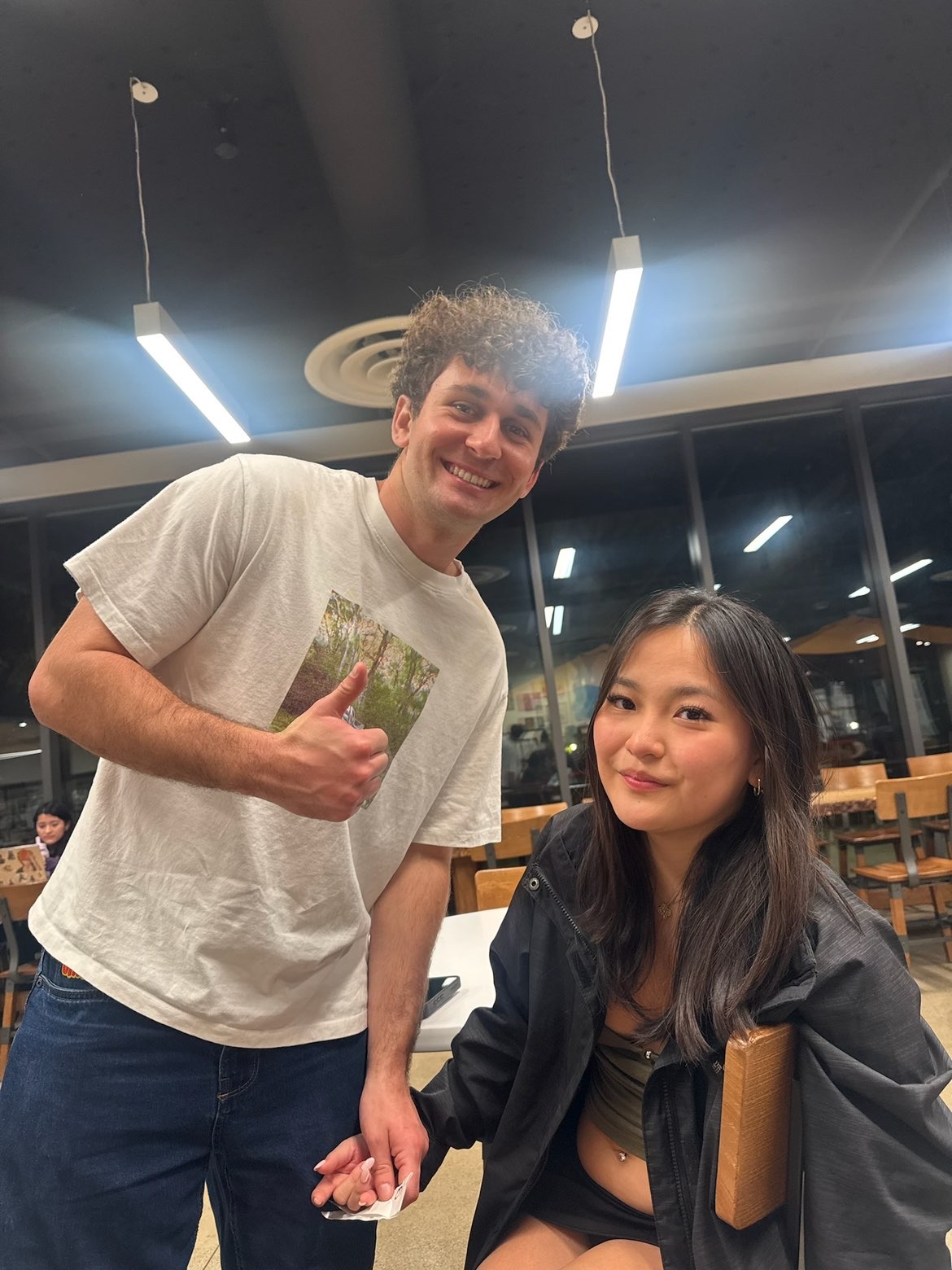 Relaxing together at home